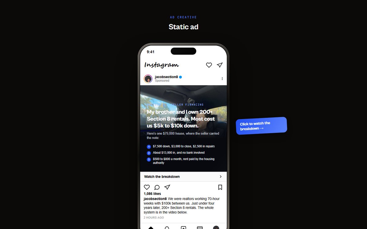Static ad preview
