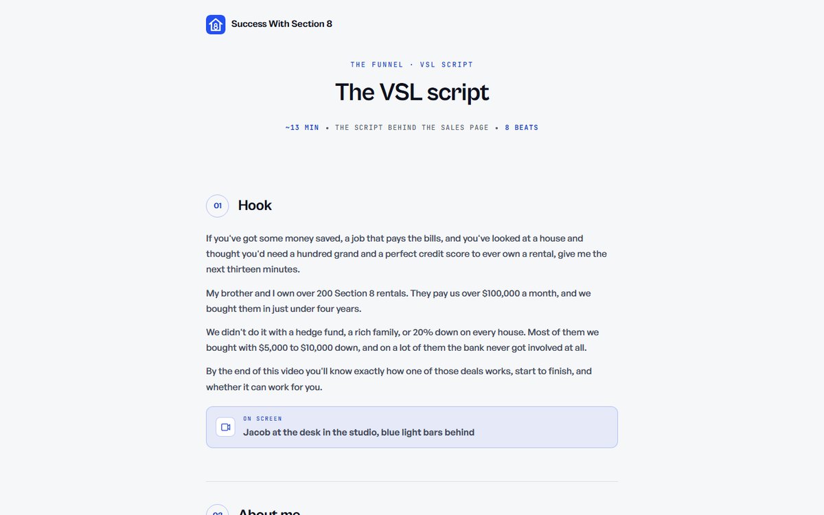 VSL script preview